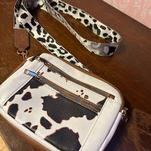 Stylish Cow Print Crossbody Bag
